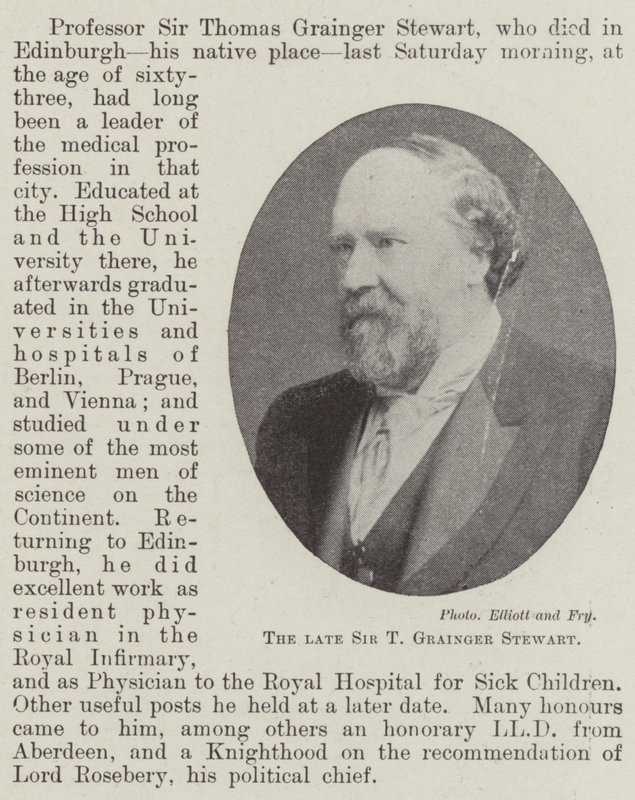 A néhai Sir T Grainger Stewart alkotó: English Photographer