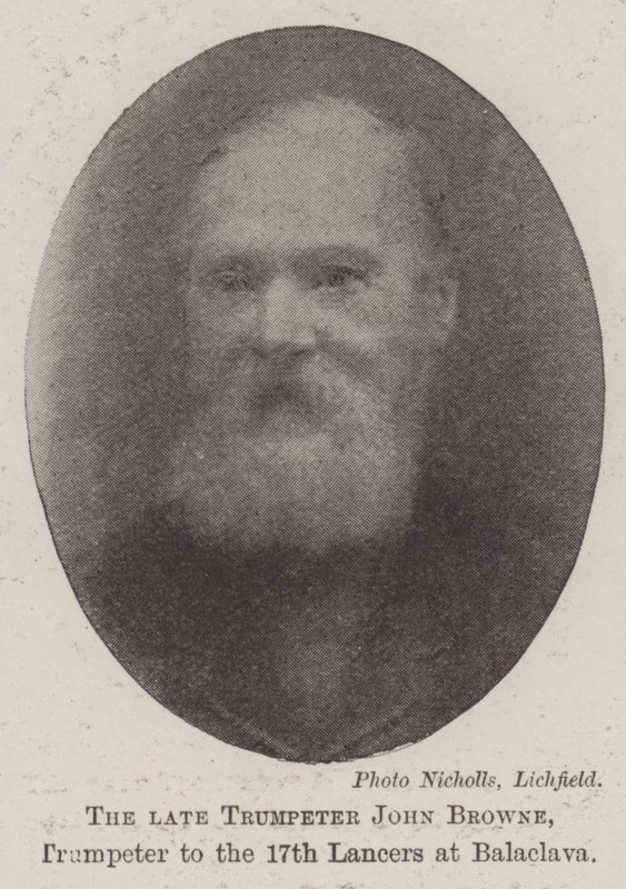 A néhai John Browne trombitás, a balaclavi 17. Lancers trombitása alkotó: English Photographer