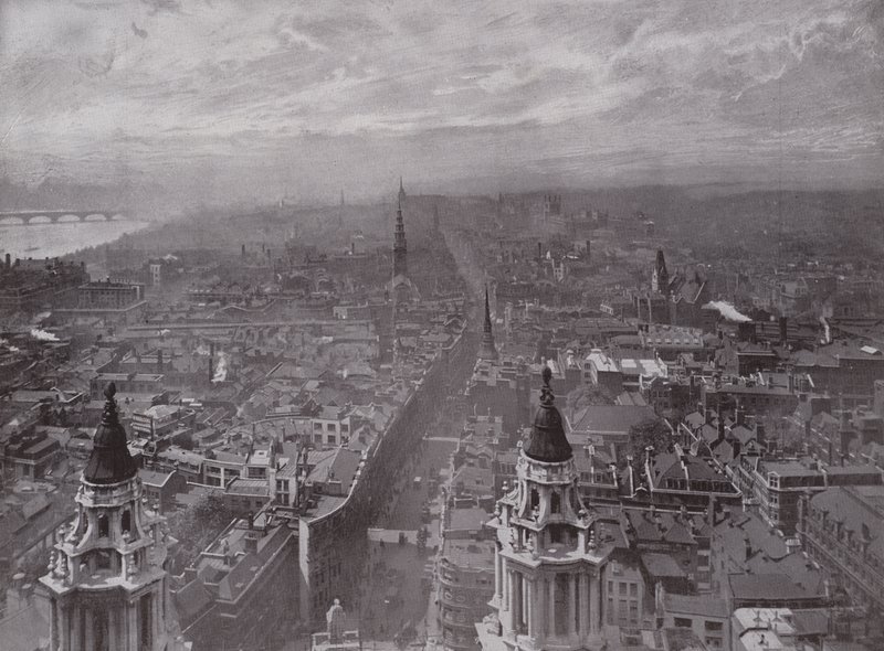 Kilátás a St Pauls felől, nyugatra nézve alkotó: English Photographer