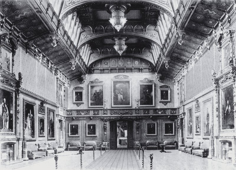 Waterloo Chamber, Windsor Castle (f/w fotó) alkotó: English Photographer