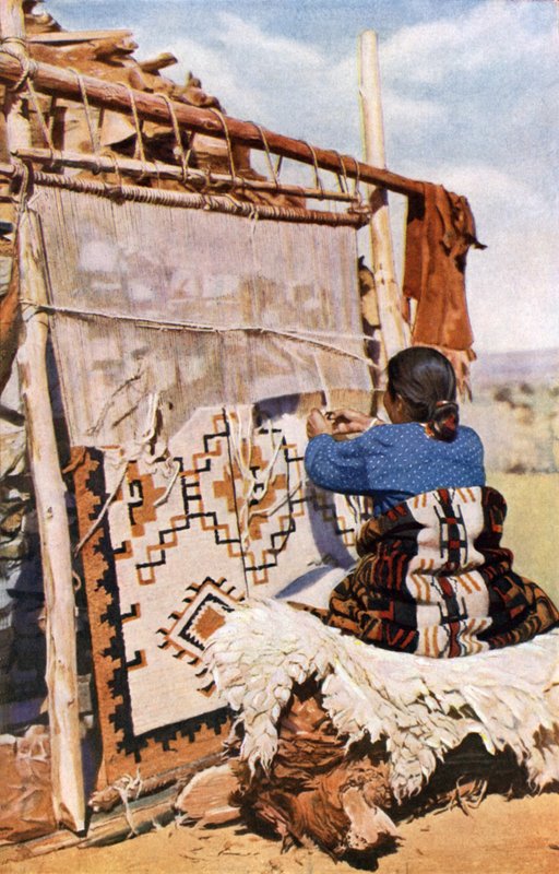 Navaho takarók szövése (színes fotó) alkotó: English Photographer
