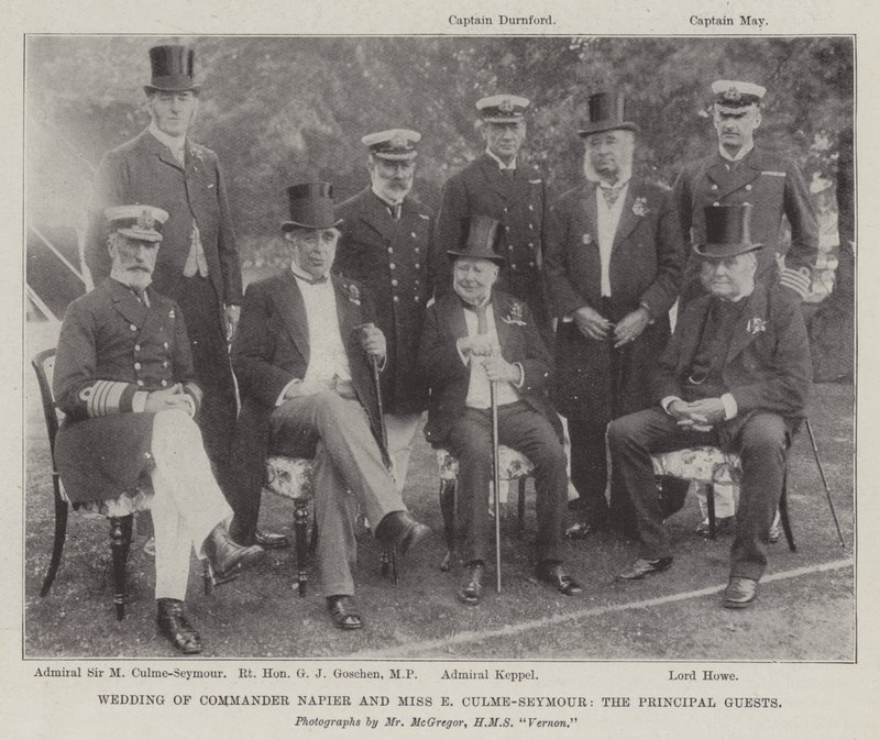 Napier parancsnok és Miss E Culme-Seymour, a fővendégek esküvője alkotó: English Photographer