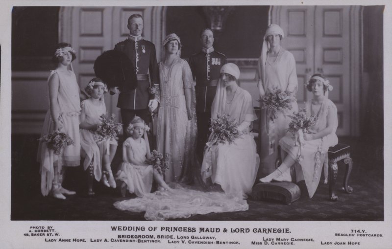 Maud hercegnő és Lord Carnegie esküvője (f/w fotó) alkotó: English Photographer