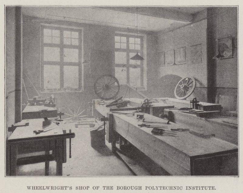 A Borough Polytechnic Institute kerékgyártó üzlete alkotó: English Photographer