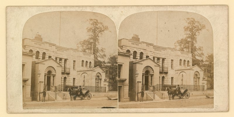 Whitehall Court or Yard, Vanbrugh House, 1898-ban lerombolták alkotó: English Photographer