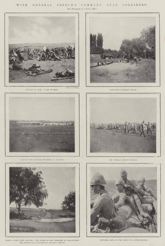 A francia tábornok parancsnokságával Colesberg közelében alkotó: English Photographer