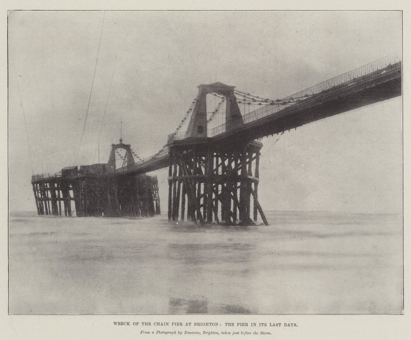 A Brighton-i Láncmóló roncsa, a móló utolsó napjaiban alkotó: English Photographer