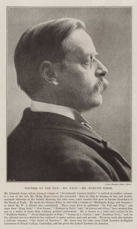 A nap írói, Edmund Gosse alkotó: English Photographer
