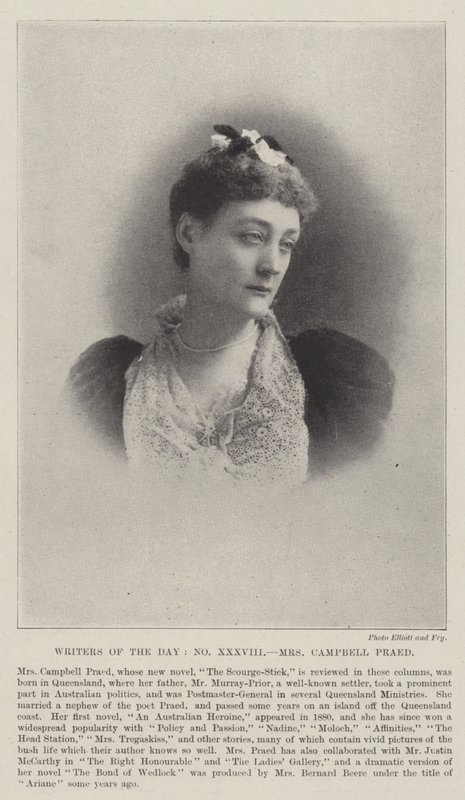 A nap írói, Mrs. Campbell Praed alkotó: English Photographer