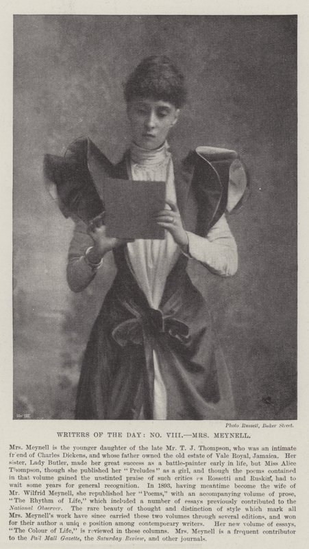 A nap írói, Mrs. Meynell alkotó: English Photographer