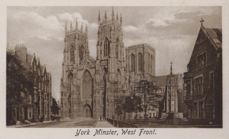 York Minster, nyugati front (f/w fotó) alkotó: English Photographer