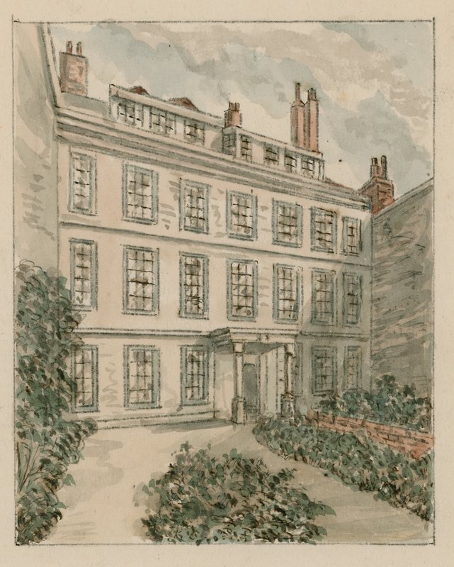 10 Nevills Court, Fetter Lane, Holborn, egy 1890-es vázlatból (wc papíron) alkotó: English School