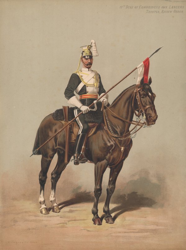 17. Cambridges hercege, saját lándzsa, katona, felülvizsgálati parancs alkotó: English School