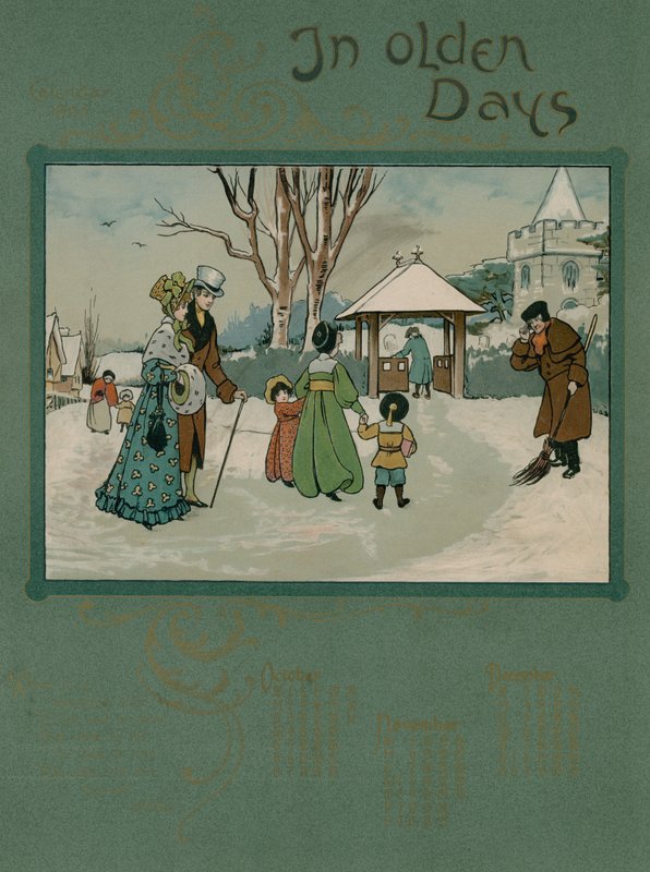 1905-ös naptár Alfred Austin versével (színes litográfia,) alkotó: English School