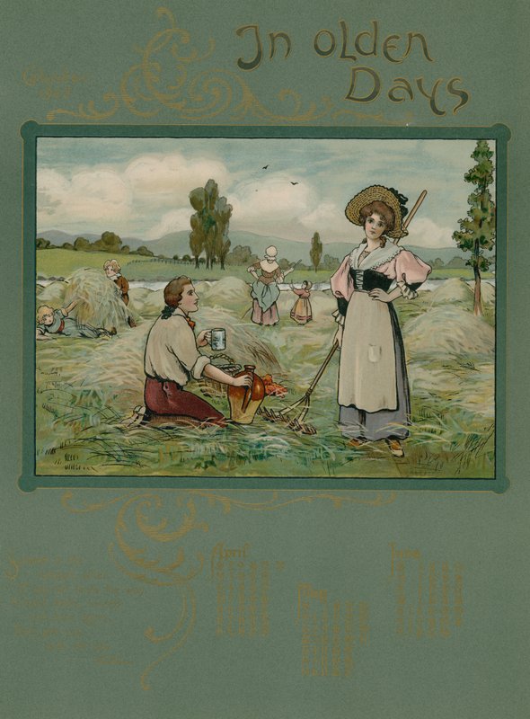 1905-ös naptár Alfred Austin versével alkotó: English School