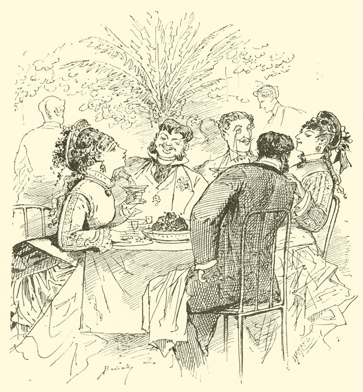 19. századi kávéházi jelenet alkotó: English School