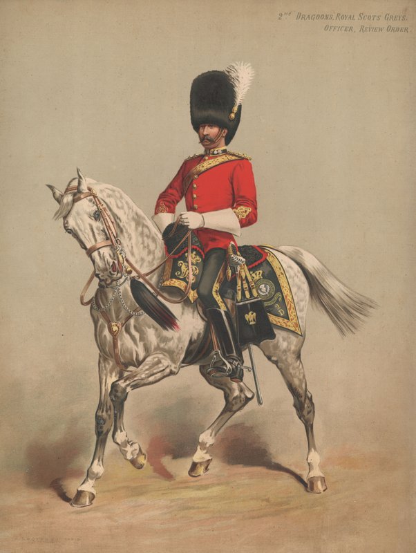 2. dragonyosok, Royal Scots Greys, tiszt, felülvizsgálati sorrend alkotó: English School