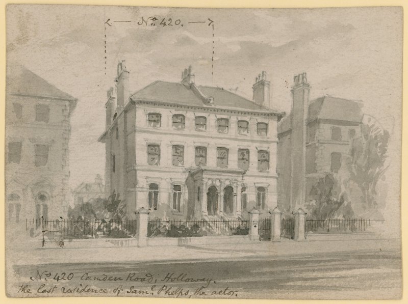 420 Camden Road, Holloway, Samuel Phelps, a színész utolsó lakhelye (wc papíron) alkotó: English School