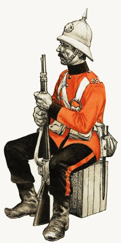 58. Foot 1880 (Rutlandshire) Privát alkotó: English School