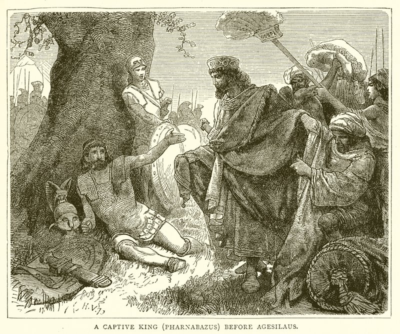 Egy rab király (Pharnabazus) Agesilaus előtt alkotó: English School