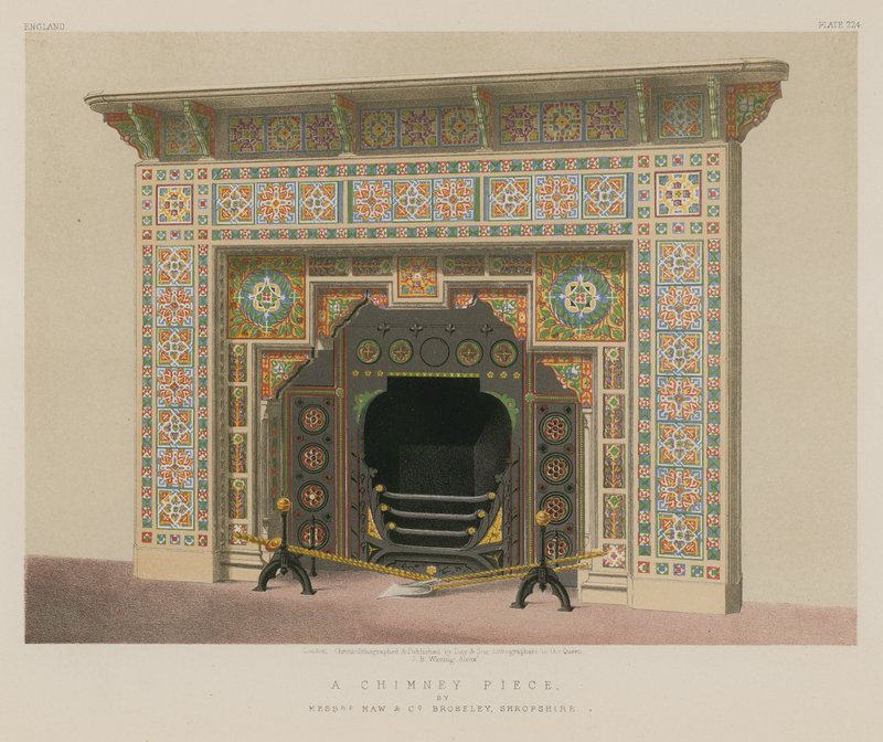 Kéménydarab, Maw and Co., Broseley, Shropshire alkotó: English School