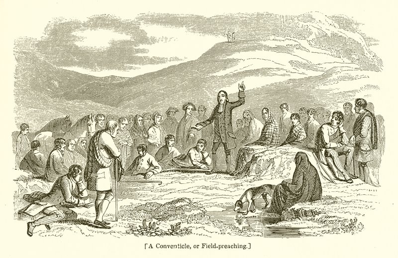 Konventrikus, vagy mezei prédikáció alkotó: English School