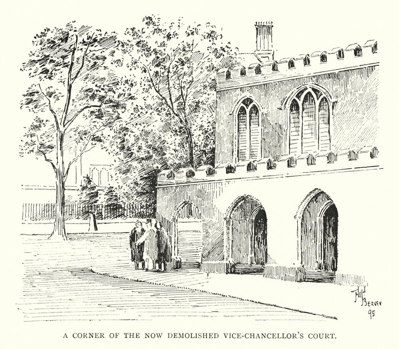 A mára lebontott alkancellári bíróság sarka (litho) alkotó: English School