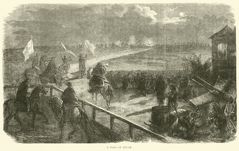 A fegyverszünet zászlaja, 1870. december alkotó: English School