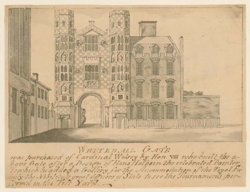A Whitehall régi palotájához tartozó kapu alkotó: English School
