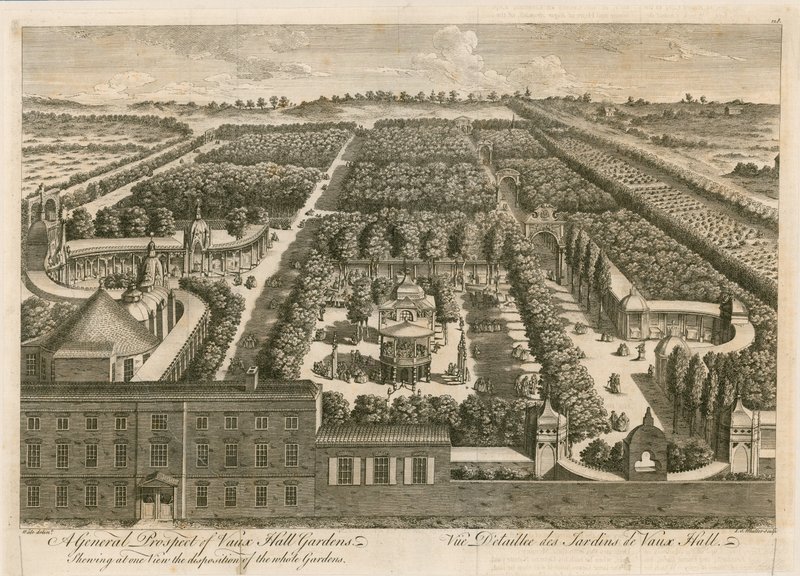 A Vauxhall Gardens általános kilátása alkotó: English School