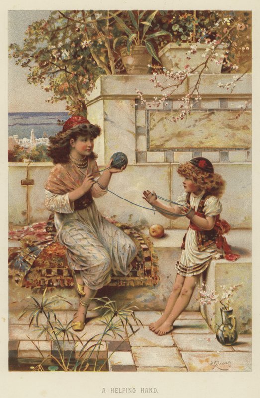 Egy segítő kéz (chromolitho) alkotó: English School