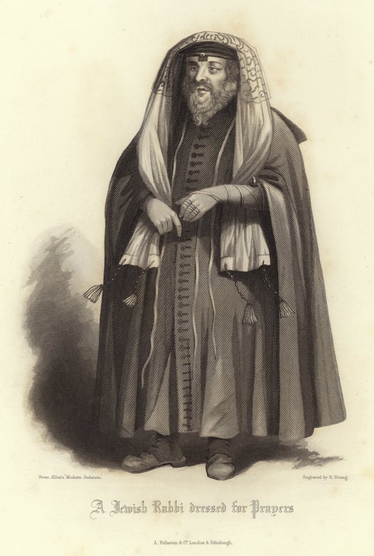 Egy imához öltözött zsidó rabbi alkotó: English School