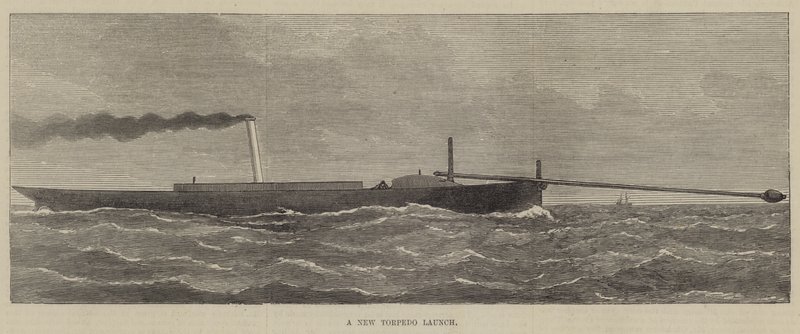 Egy új torpedó kilövés (metszet) alkotó: English School