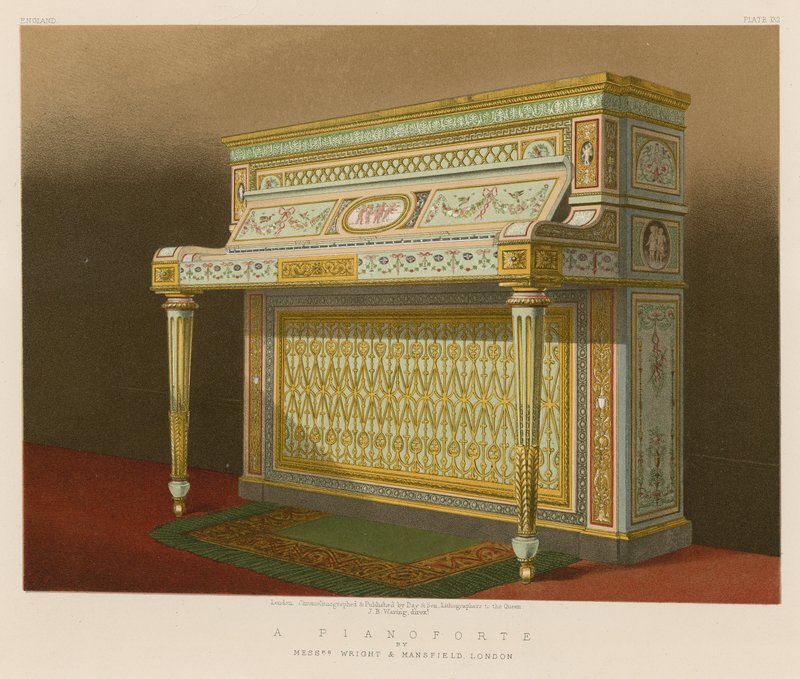 Egy Pianoforte, Wright és Mansfield urak, London alkotó: English School