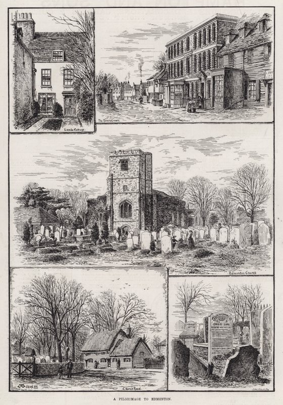 Zarándoklat Edmontonba (metszet) alkotó: English School