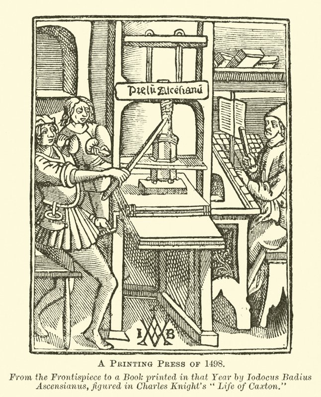 Egy 1498-as nyomda alkotó: English School