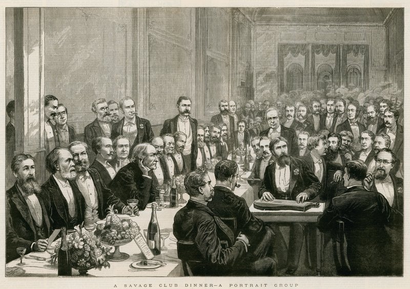 A Savage Club Dinner, egy portré csoport alkotó: English School