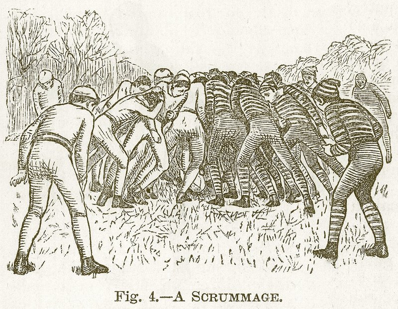 Egy összecsapás, illusztráció Cassell Sportok és időtöltések könyvéhez, 1890 körül alkotó: English School