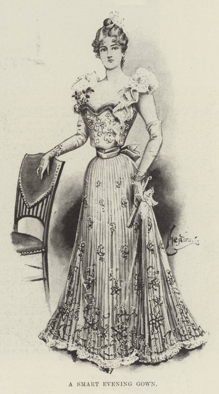 Egy okos estélyi ruha (litho) alkotó: English School