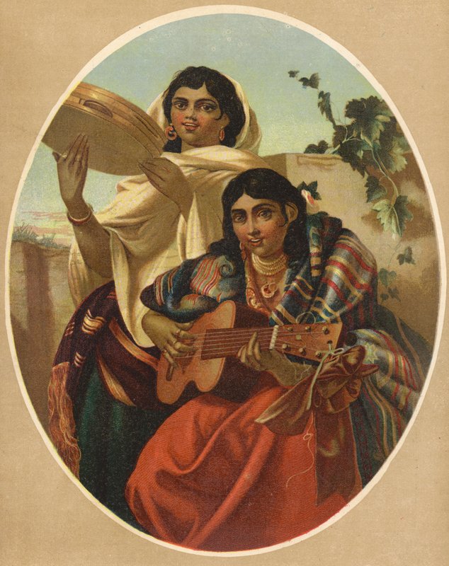 Spanyol duett (chromolitho) alkotó: English School