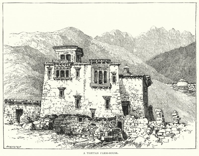 Egy tibeti parasztház (metszet) alkotó: English School