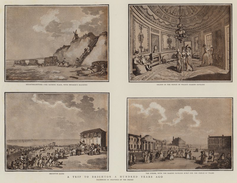 Egy brightoni utazás száz évvel ezelőtt (litho) alkotó: English School