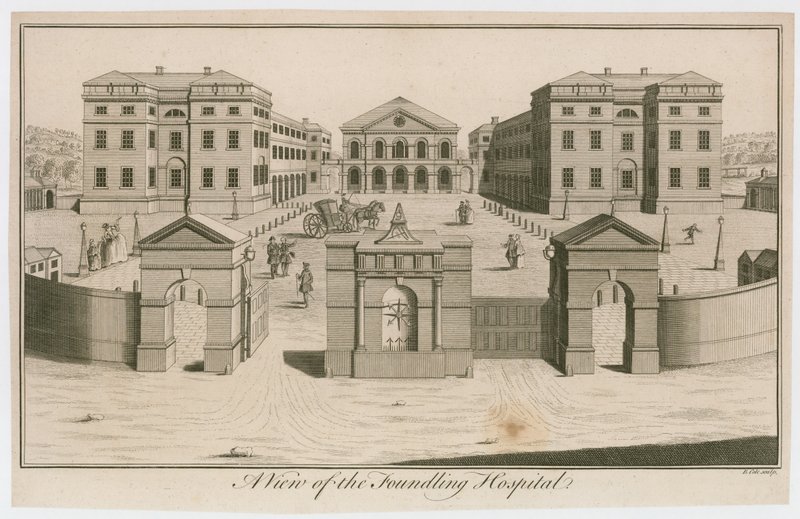 Kilátás a londoni Foundling Kórházra alkotó: English School