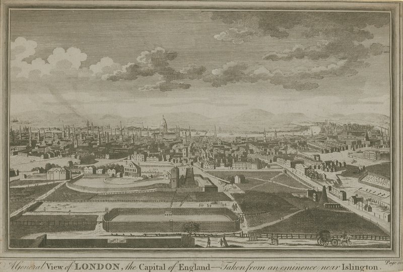 London általános képe, a New River Head-el az előtérben alkotó: English School