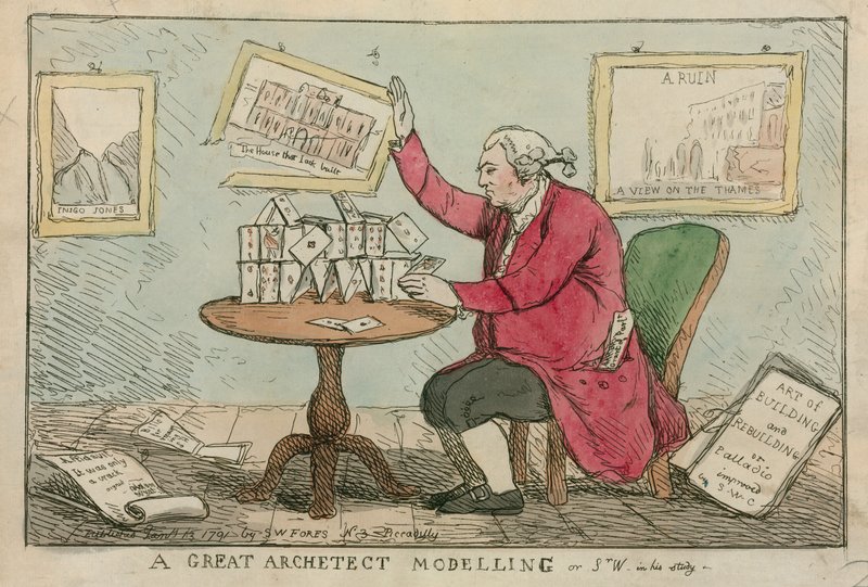 Egy nagyszerű építész modellezés - rajzfilm Sir William Chambersről, a Somerset House építészéről alkotó: English School