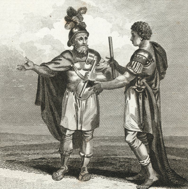 Scipio és Hannibál találkozása (metszet) alkotó: English School