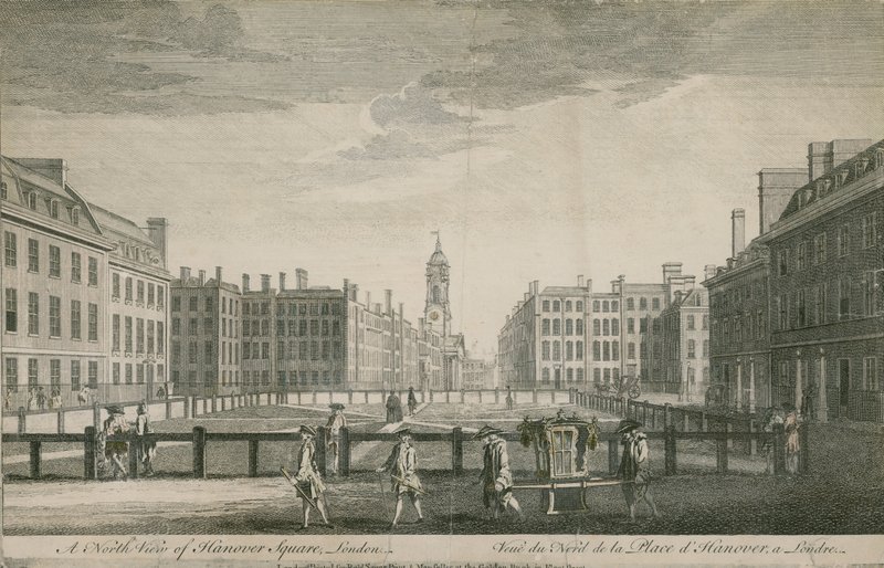 A Hanover Square, London északi nézete alkotó: English School