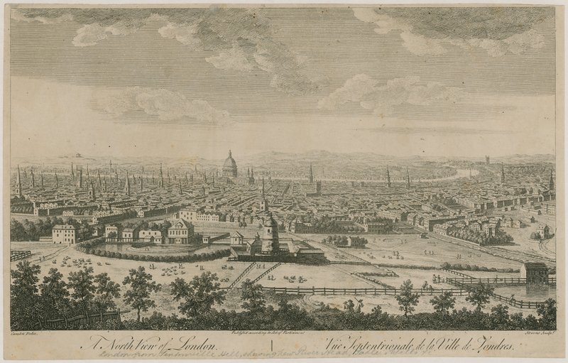 London északi nézete. Pentonville Hillről alkotó: English School