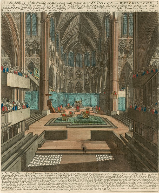 A westminsteri Szent Péter kollégiumi templom belsejének kilátása (Westminster Abbey) alkotó: English School