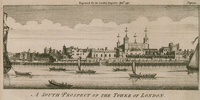 A londoni Tower déli kilátása alkotó: English School
